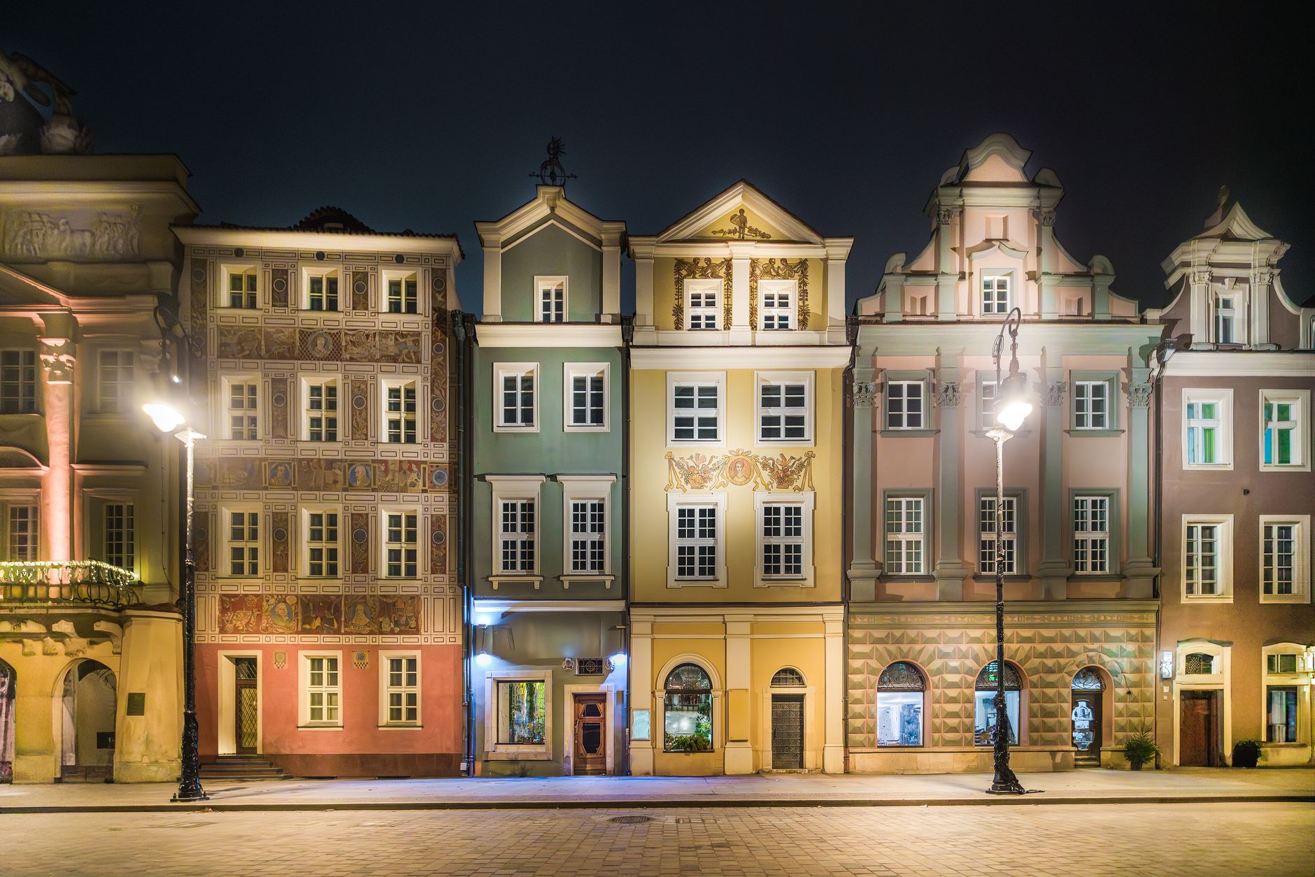Charming street in a historic Eastern European city