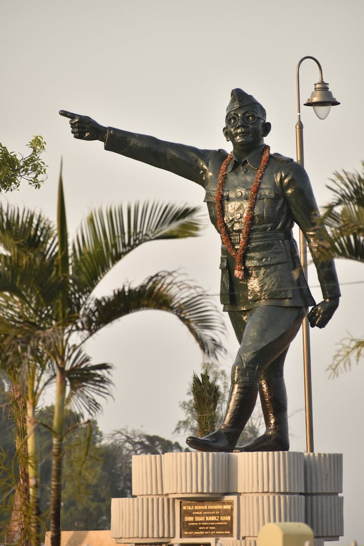 Subhas Chandra Bose Statue At Marina Park In Port Blair, India 