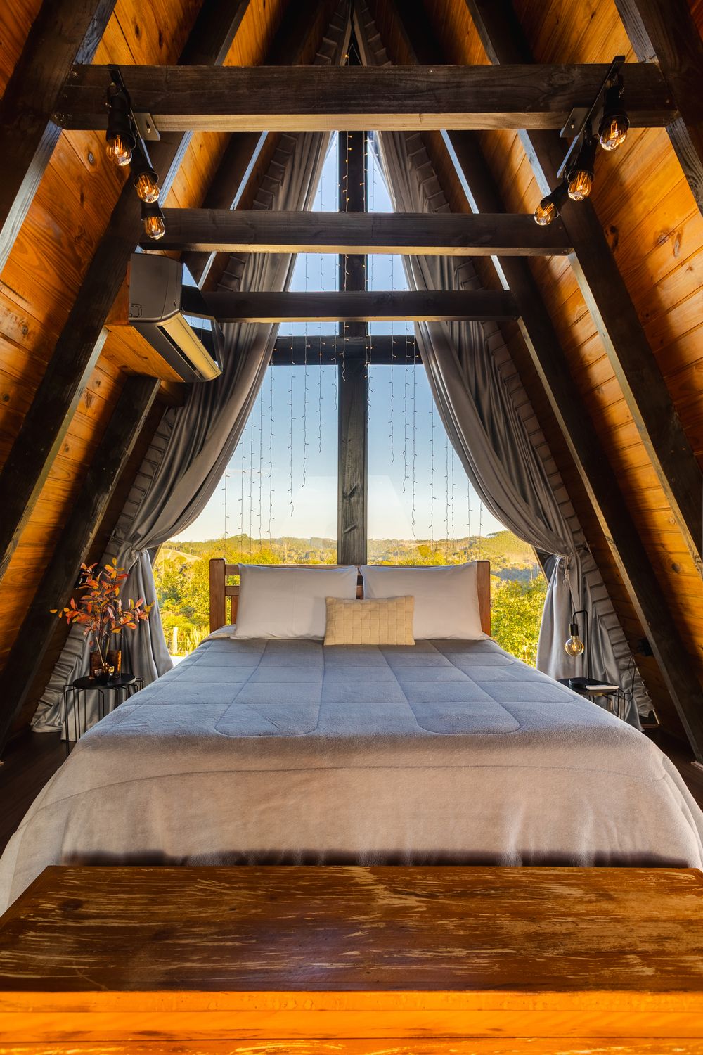 A-frame bedroom