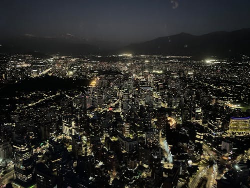 view of city at night