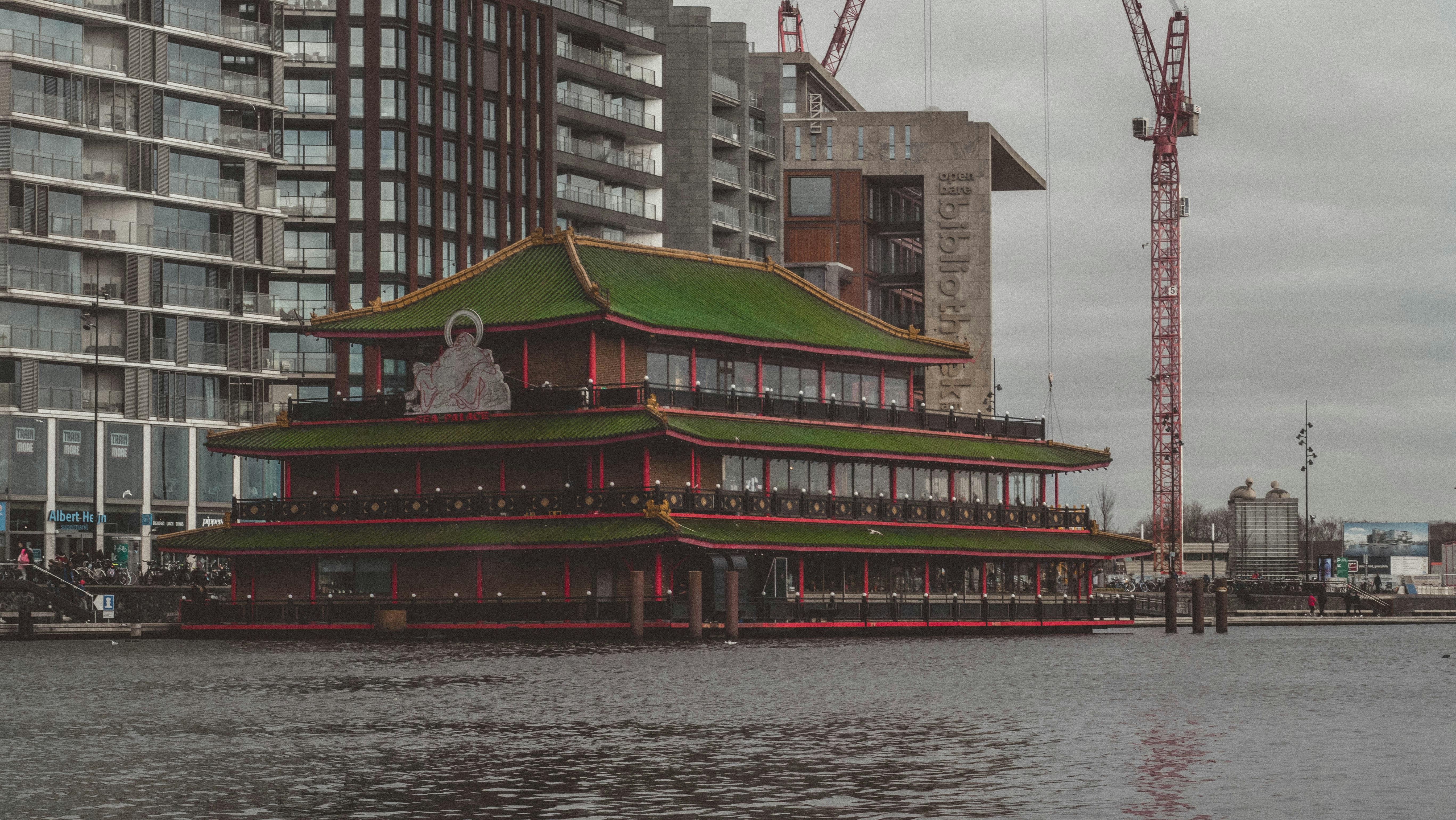 Free stock photo of amsterdam, boat, chinese architecture