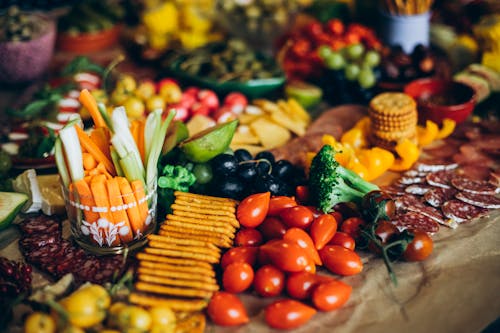 Abundance of Fruit, Vegetables and Snacks