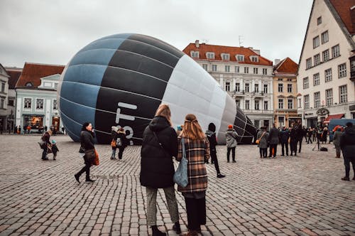 Free stock photo of balloon, buildings, grass