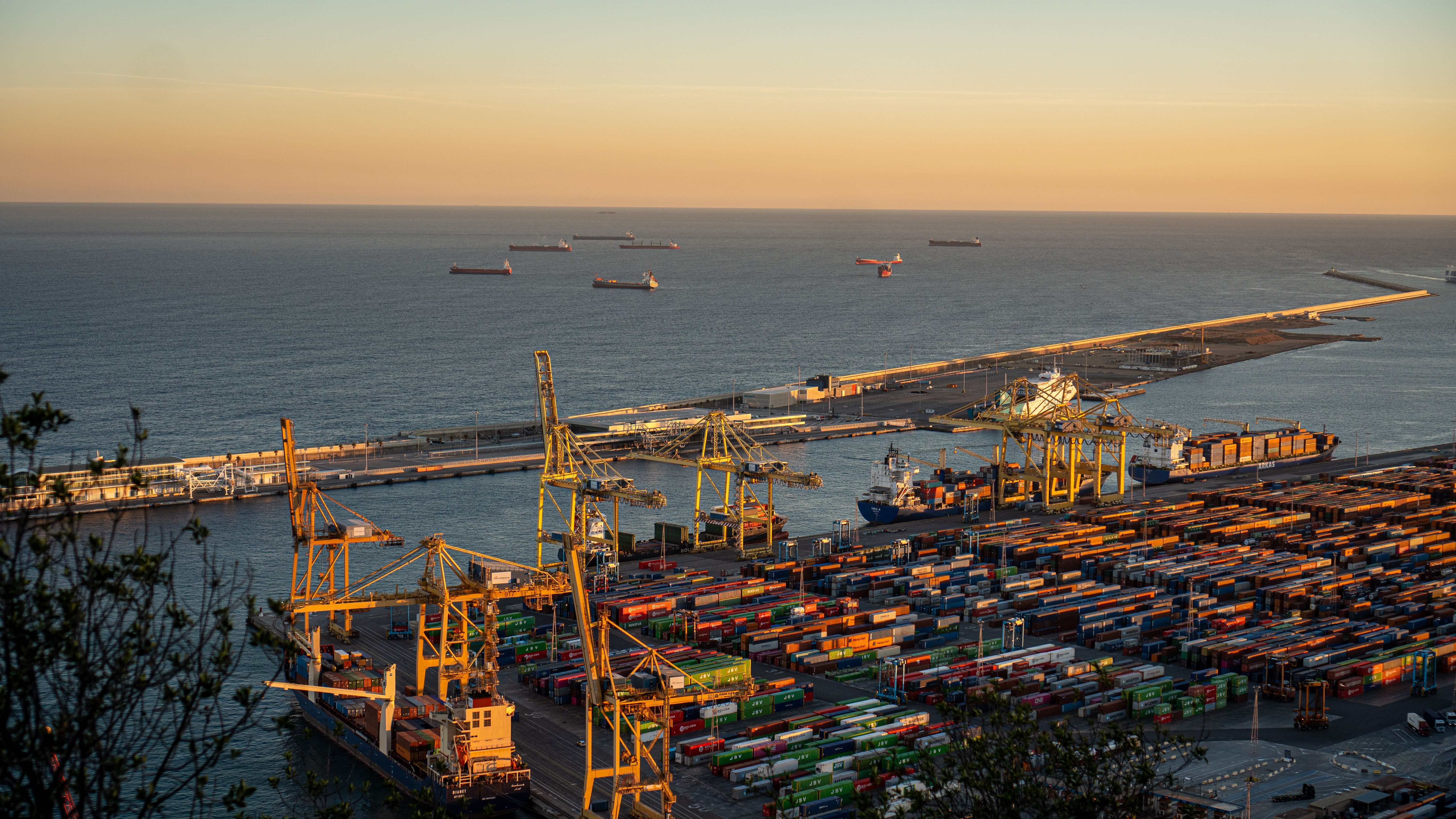 Barcelona Port Logistics Complex Free Stock Photo