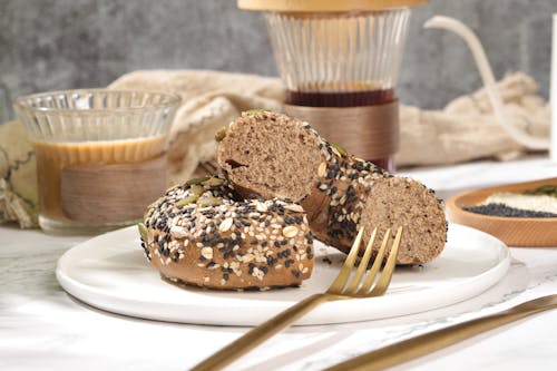 Foto d'estoc gratuïta de bagel, bifurcació, cereal