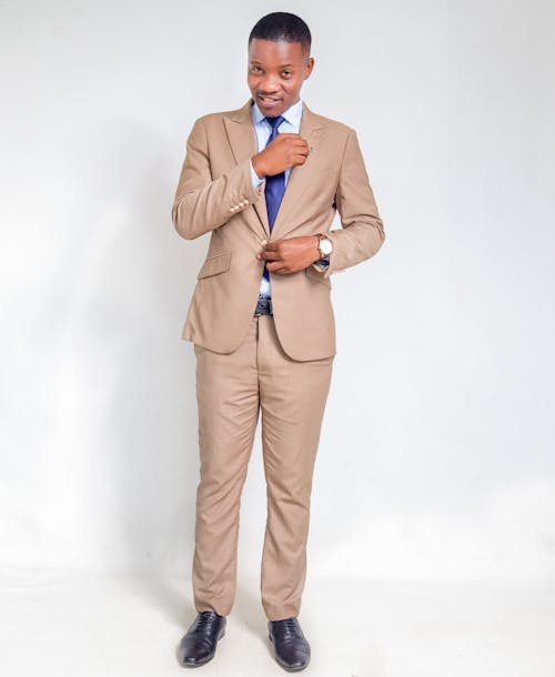 Elegant Man Wearing Suit and Necktie