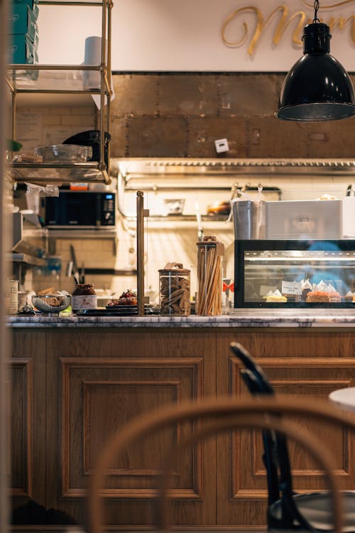 Interior of Wooden Cafe