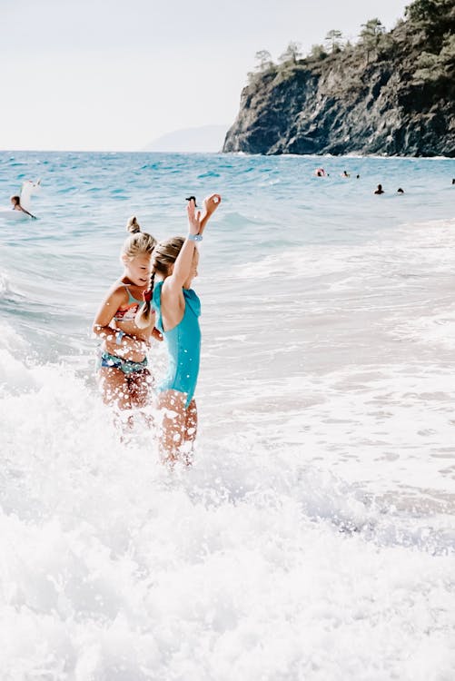 Girls Enjoying on Beach