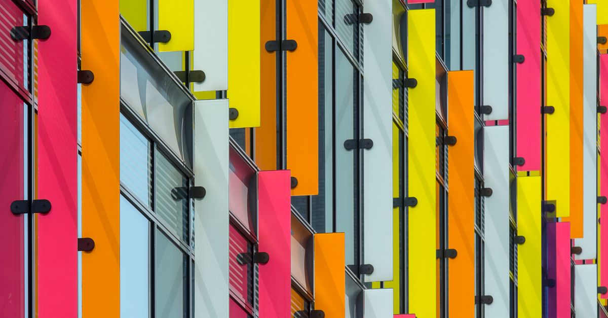 Dallas Colorful Windows Colorful Windows in a Building · Free Stock Photo
