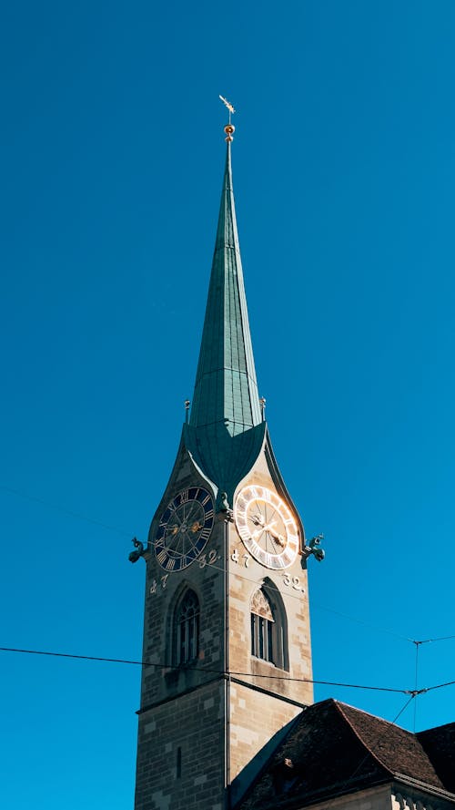 Tower of Fraumunster Churhc in Zurych