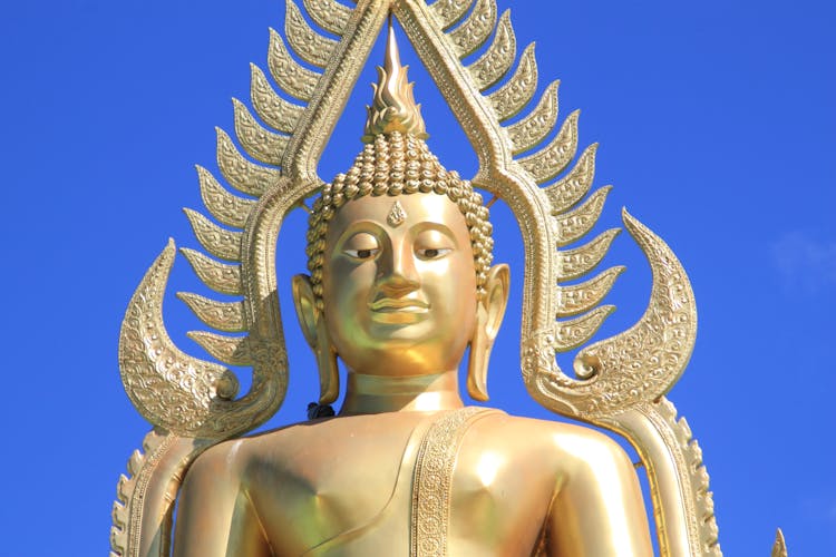 A Giant Golden Statue Of Buddha 