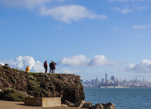 People on a Hill Looking at San Francisco 
