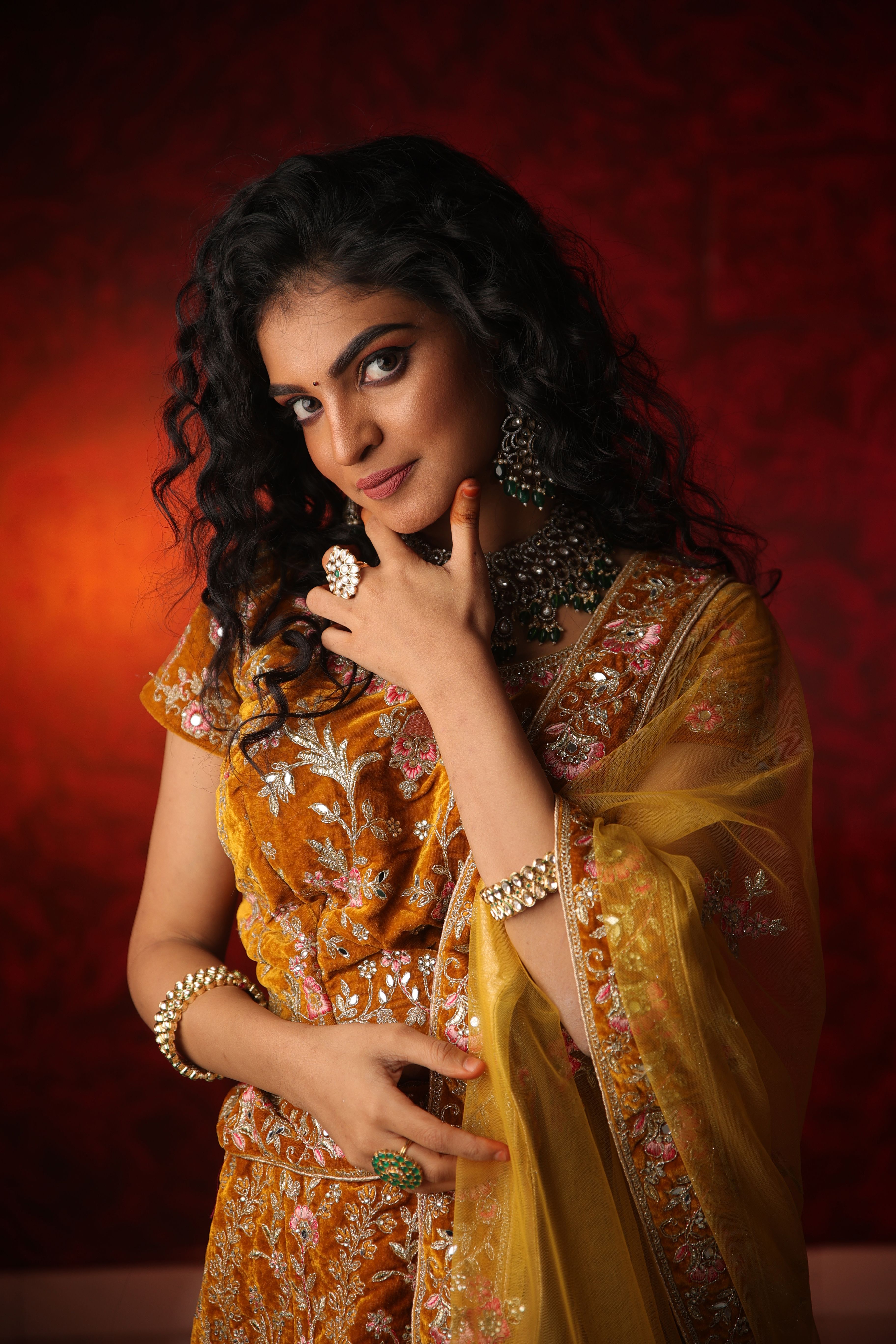 Young Woman in Traditional Indian Saree · Free Stock Photo