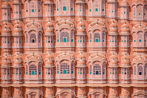 Facade of a Pink Sandstone Palace 