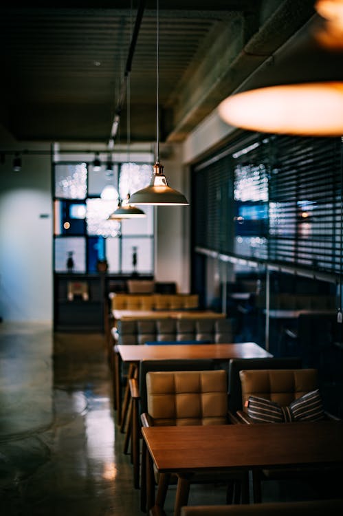 Free stock photo of bar cafe, cafeteria, city lights Stock Photo