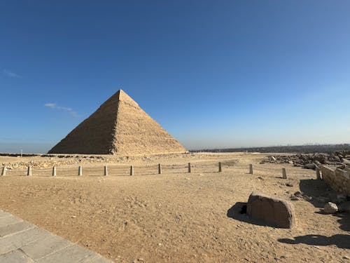 Základová fotografie zdarma na téma čisté nebe, khafrova pyramida, místní památky