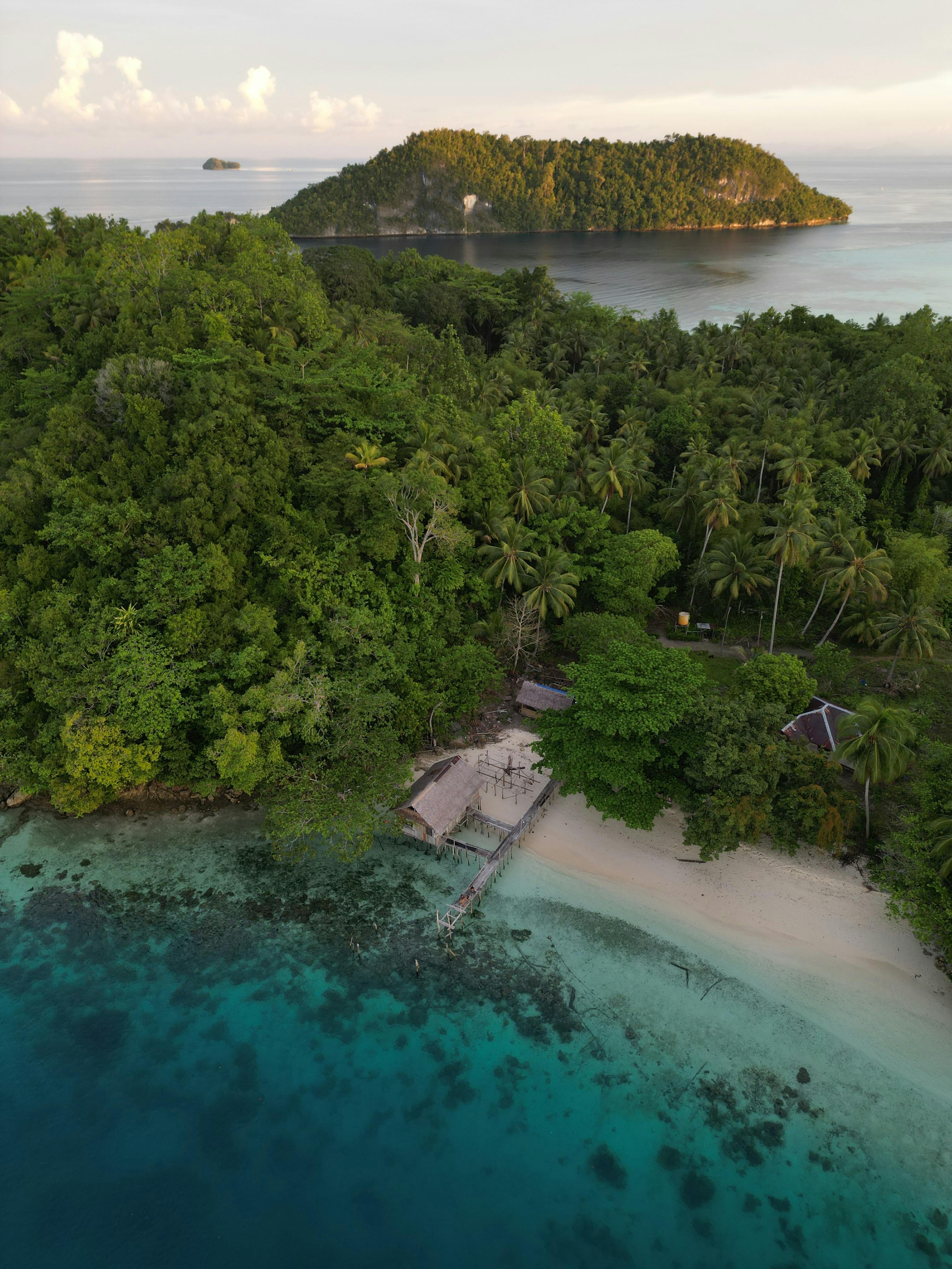 meanwhile, Biak island papua is seen from the top.