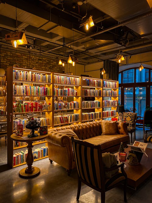 Furniture in the Reading Room of a Bookstore