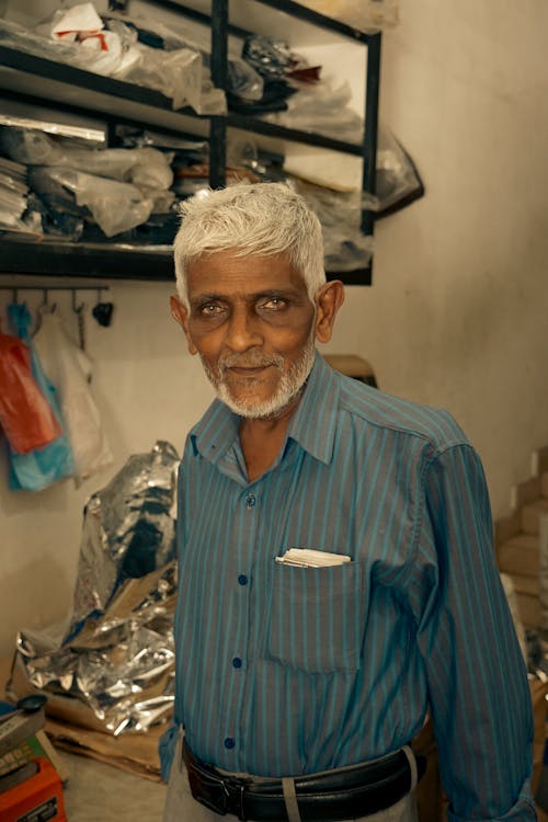 Elderly Man in the Packing Room