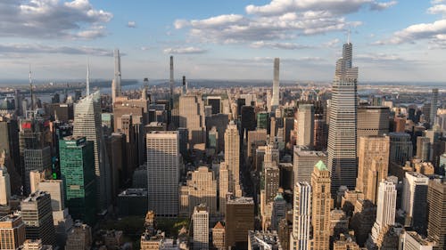 Free Panoramic View of Midtown Manhattan, New York City, New York, USA Stock Photo