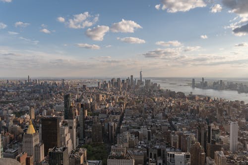 Free Panoramic View of Manhattan, New York City, New York, USA Stock Photo