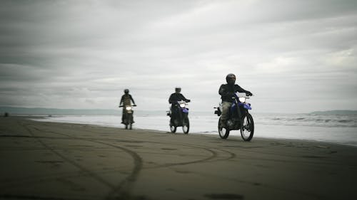 Foto profissional grátis de areia, bicicletas, litoral