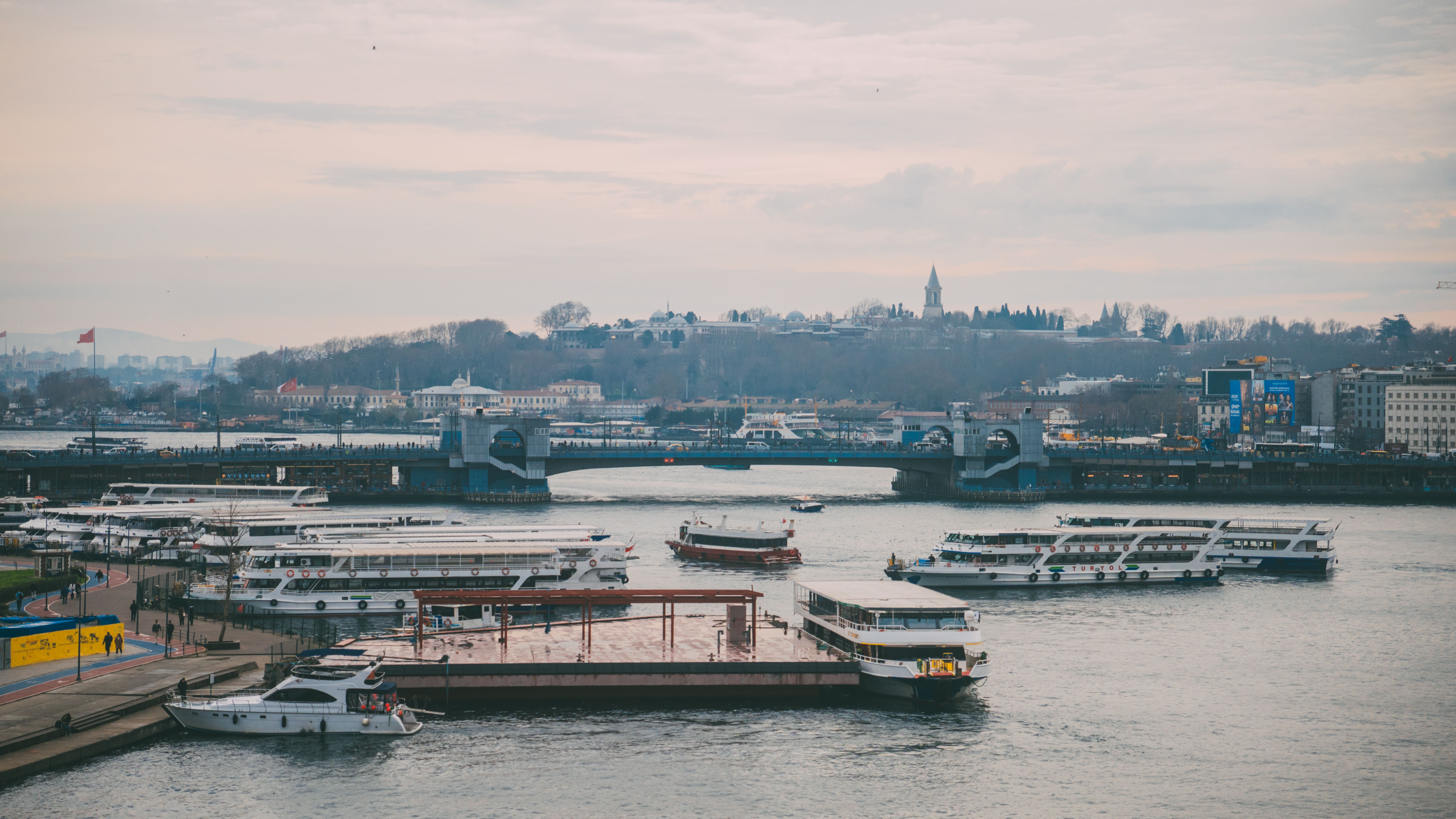Harbor and Bridge in Istanbul · Free Stock Photo