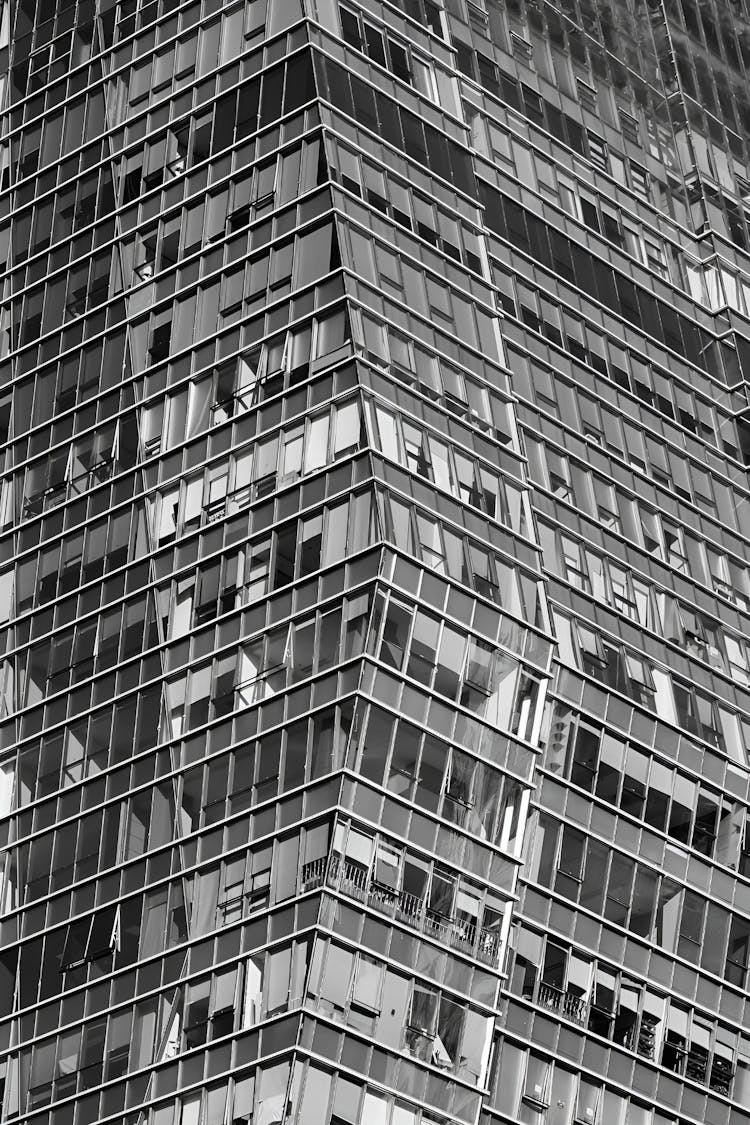 Skyscraper In Black And White