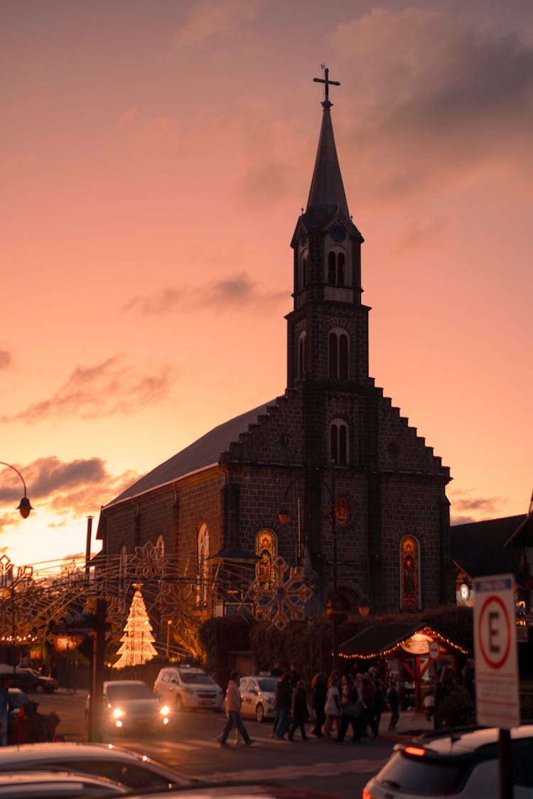 Church Facade, Igreja Sao Pedro, Gramado, Brasil