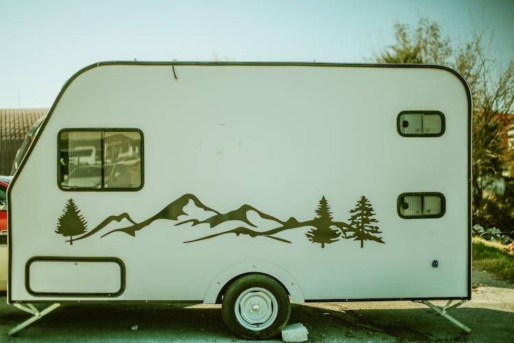 A Trailer In A Parking Lot