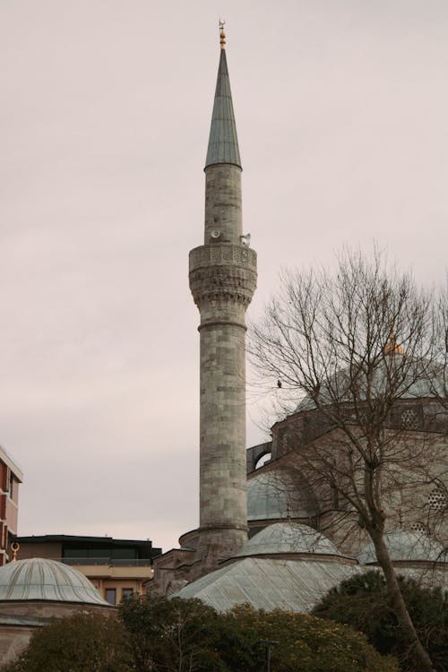 Minaret of Sultan Ahmed Mosque, Instabul, Turkey