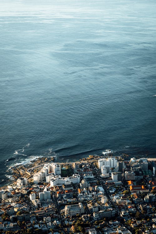 City Buildings on Sea Coast