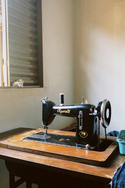 Vintage Sewing Machine in a Room 