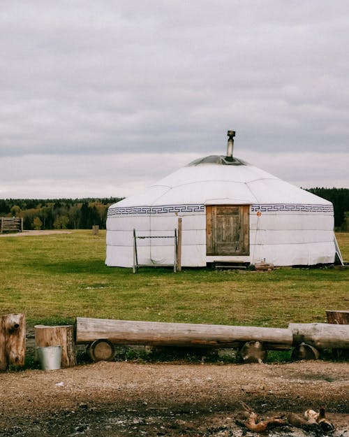 คลังภาพถ่ายฟรี ของ yurt, กองไฟ, การพักผ่อนหย่อนใจ