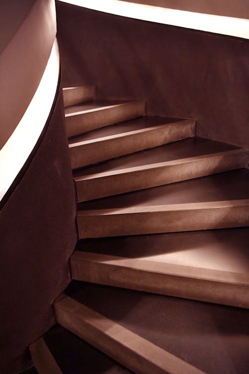 View of a Modern Spiral Staircase 
