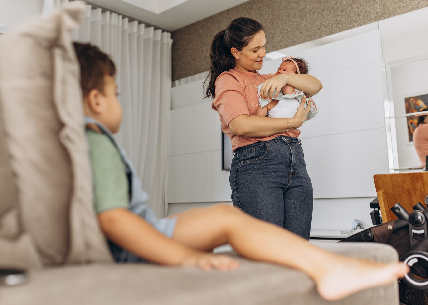 House removals in Amberley — crew wrapping and loading on moving day