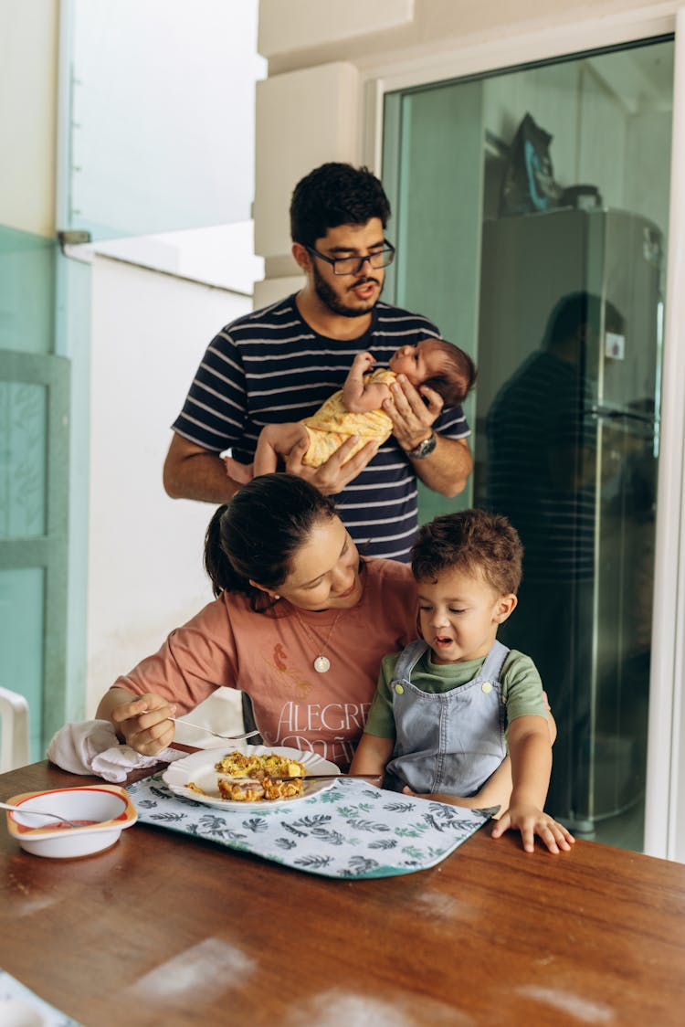 Family Is Eating Breakfast