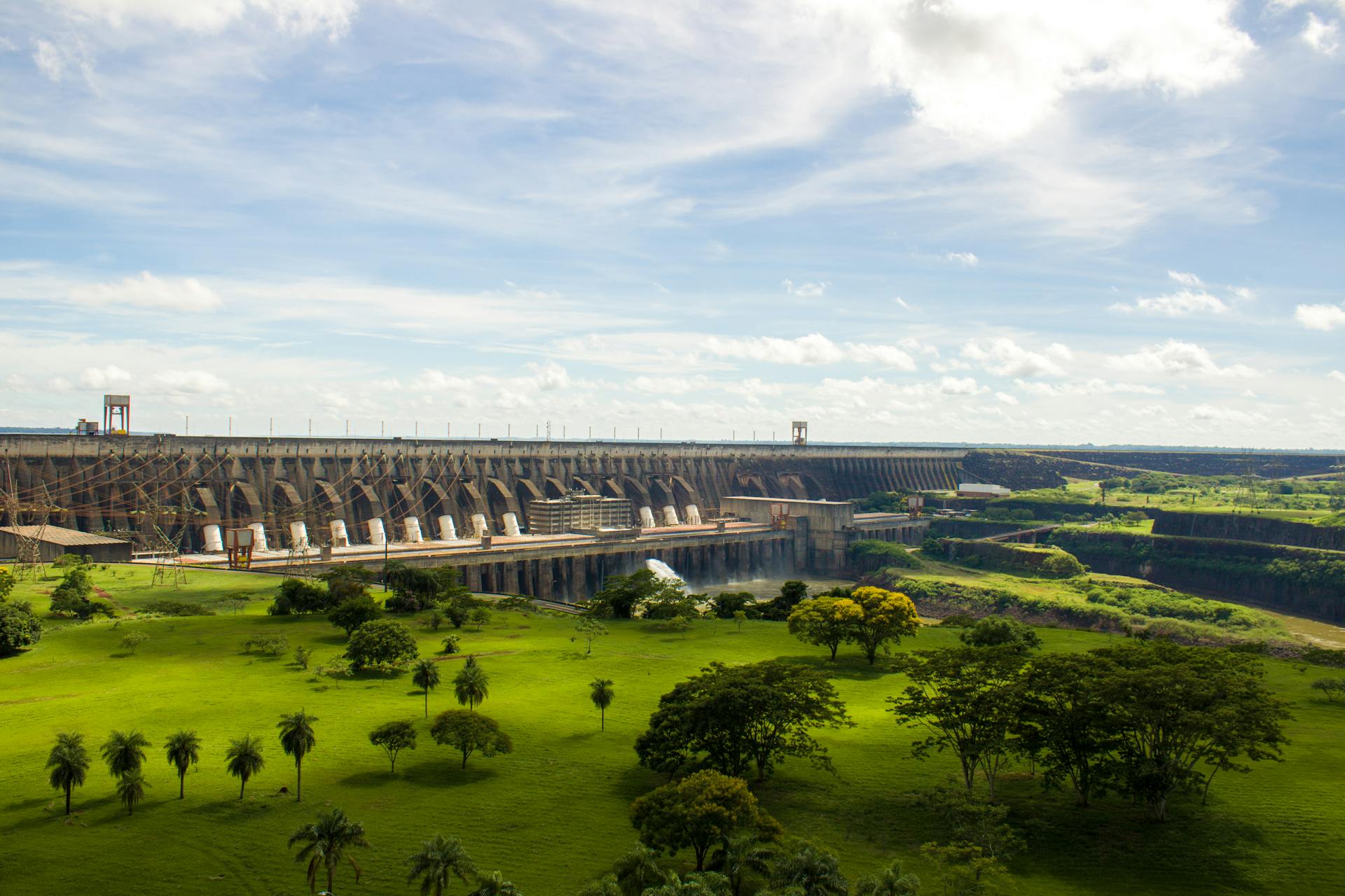 Dam on River, Itaipu Dam, Parana, Paraguay