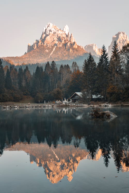 Majestic Mountain Reflected in Lake