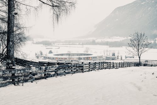 Hotel in Snow Covered Valley