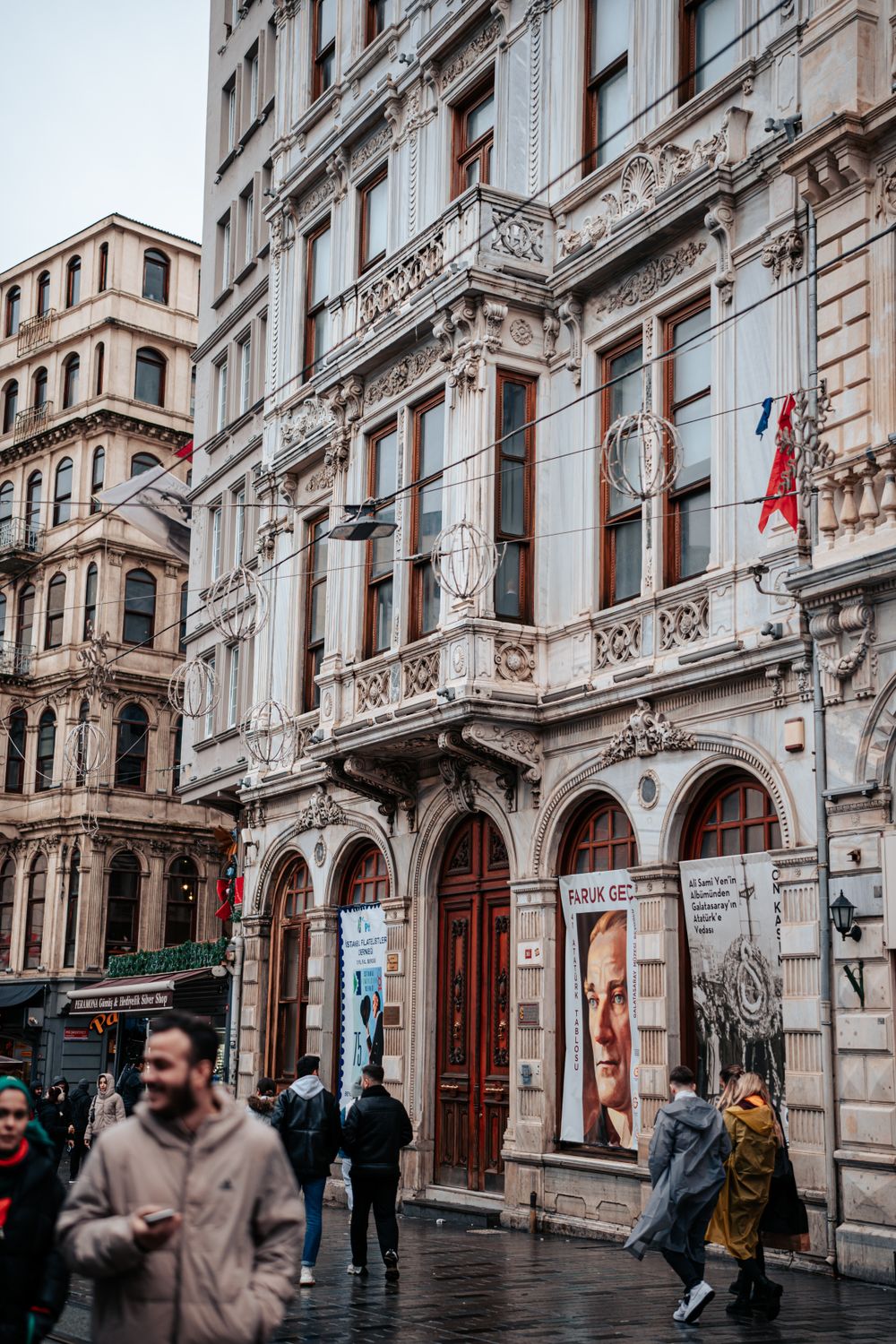 Pera Building People in front of Grand Pera building, Istambul, Turkey · Free Stock Photo