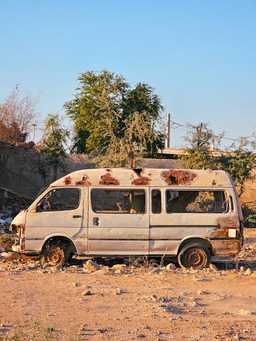 Rusty and Abandoned Mini Van