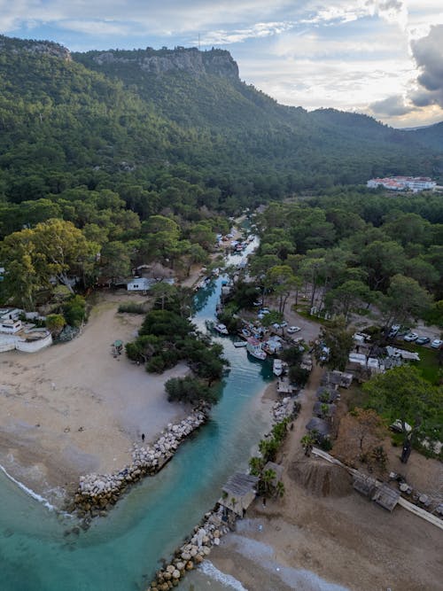 Free Estuary in Valley, in Turkey Stock Photo