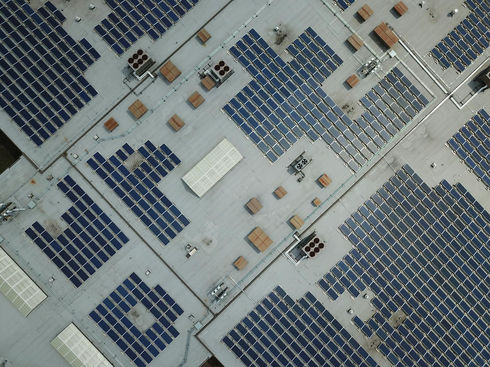 Solar Panels on Building Roof