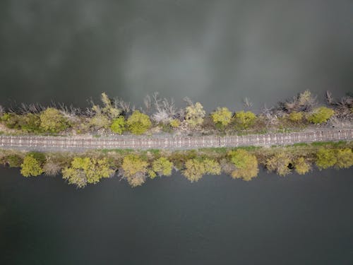 Lake around Railway Track