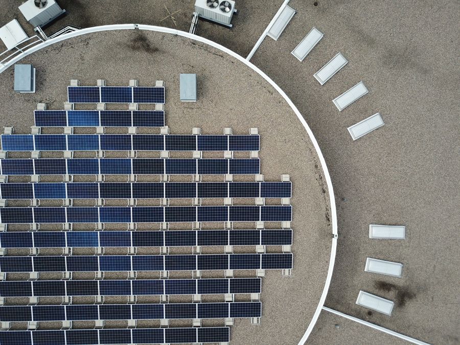 Commercial solar arrays representative product photograph