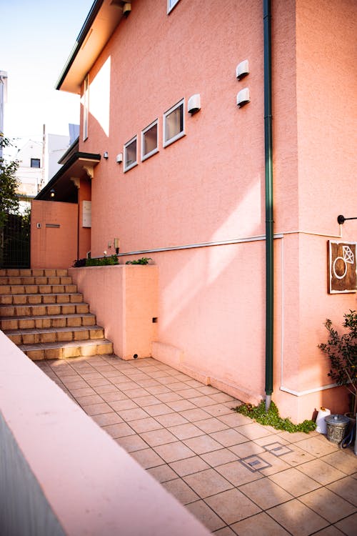 건물 외장, 분홍색 벽, 주택의 무료 스톡 사진