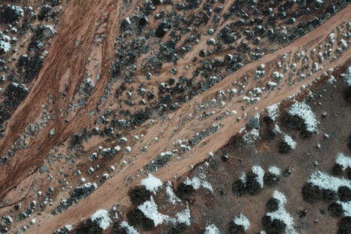 Aerial Footage of a Soil with Texture