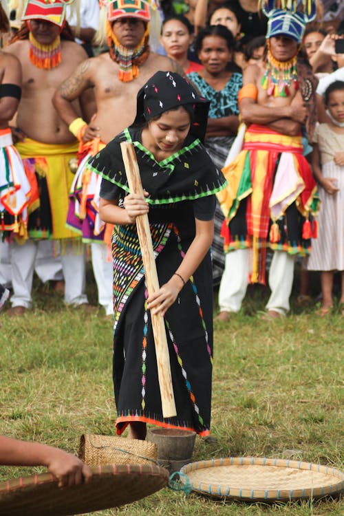 A Woman Wearing Traditional Clothes