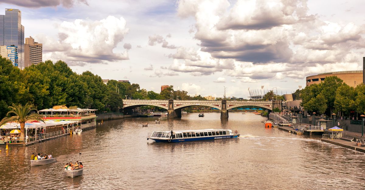 Explore Melbourne's vibrant waterways with stunning views of the Yarra River and iconic Princes Bridge.